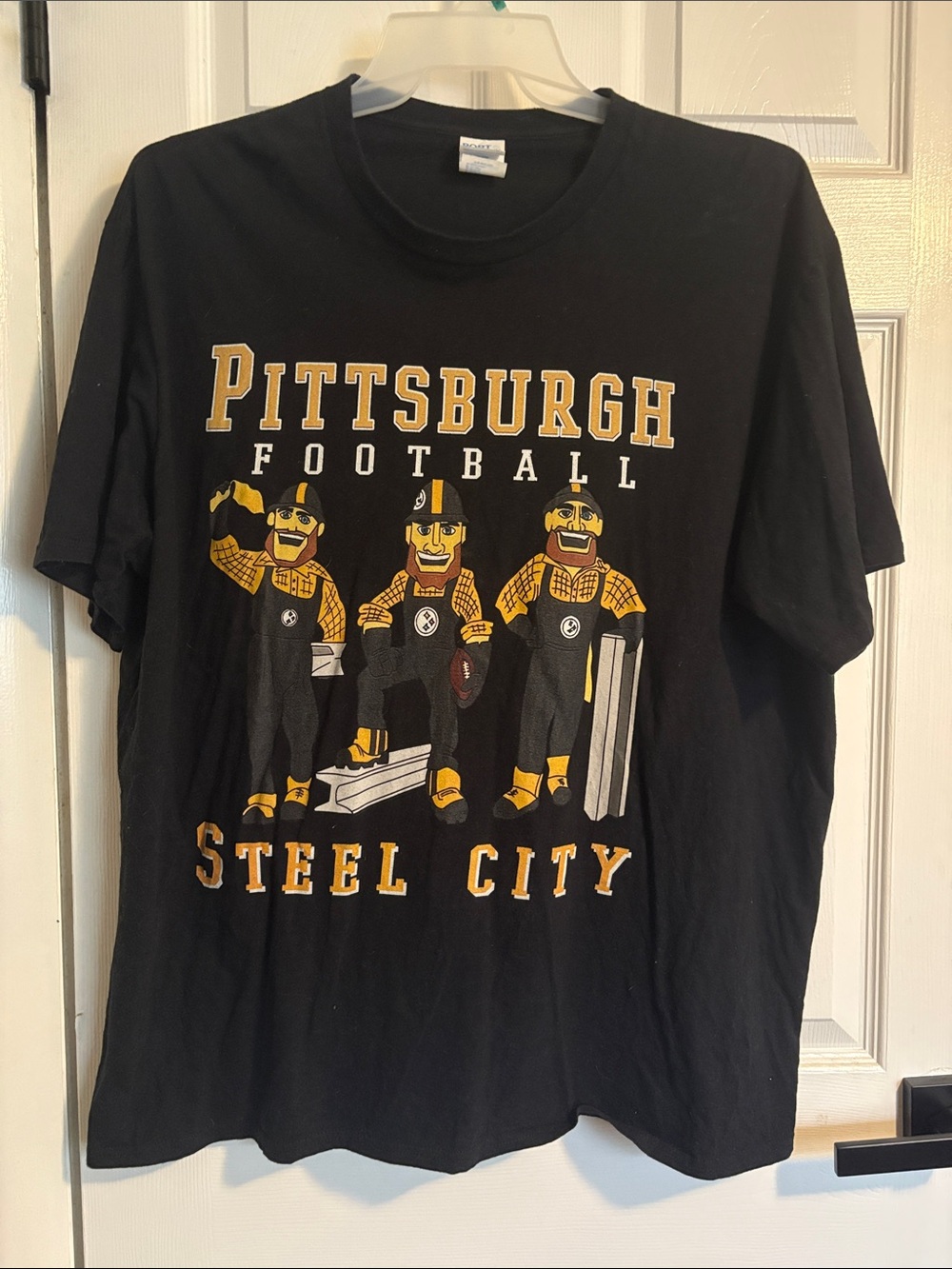 Pittsburgh Steelers Football Steel City Black Graphic Tee